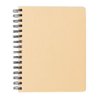 Libreta espiral A5 Kraft con notas adhesivas personalizada